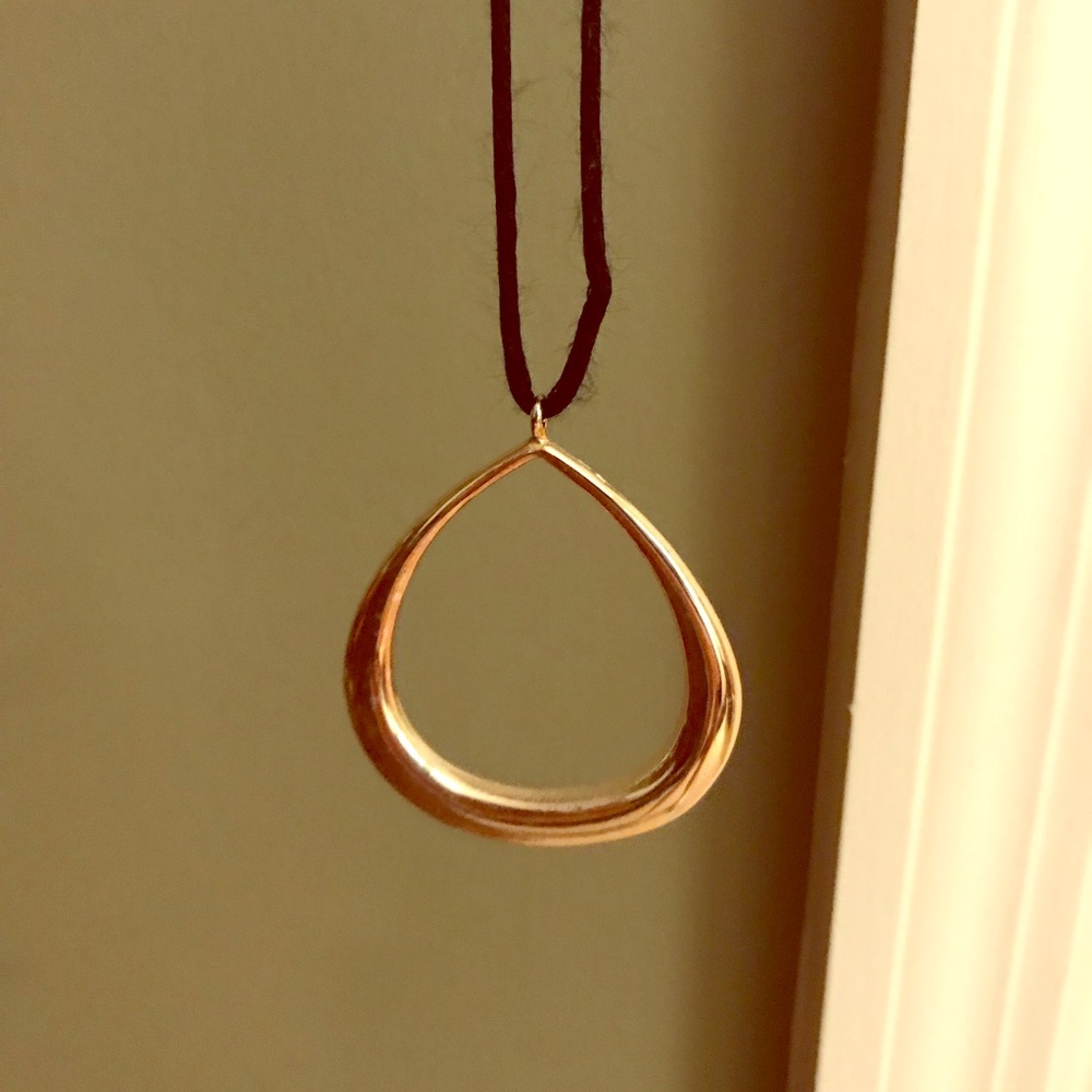 Simple Silver Tear Drop Necklace